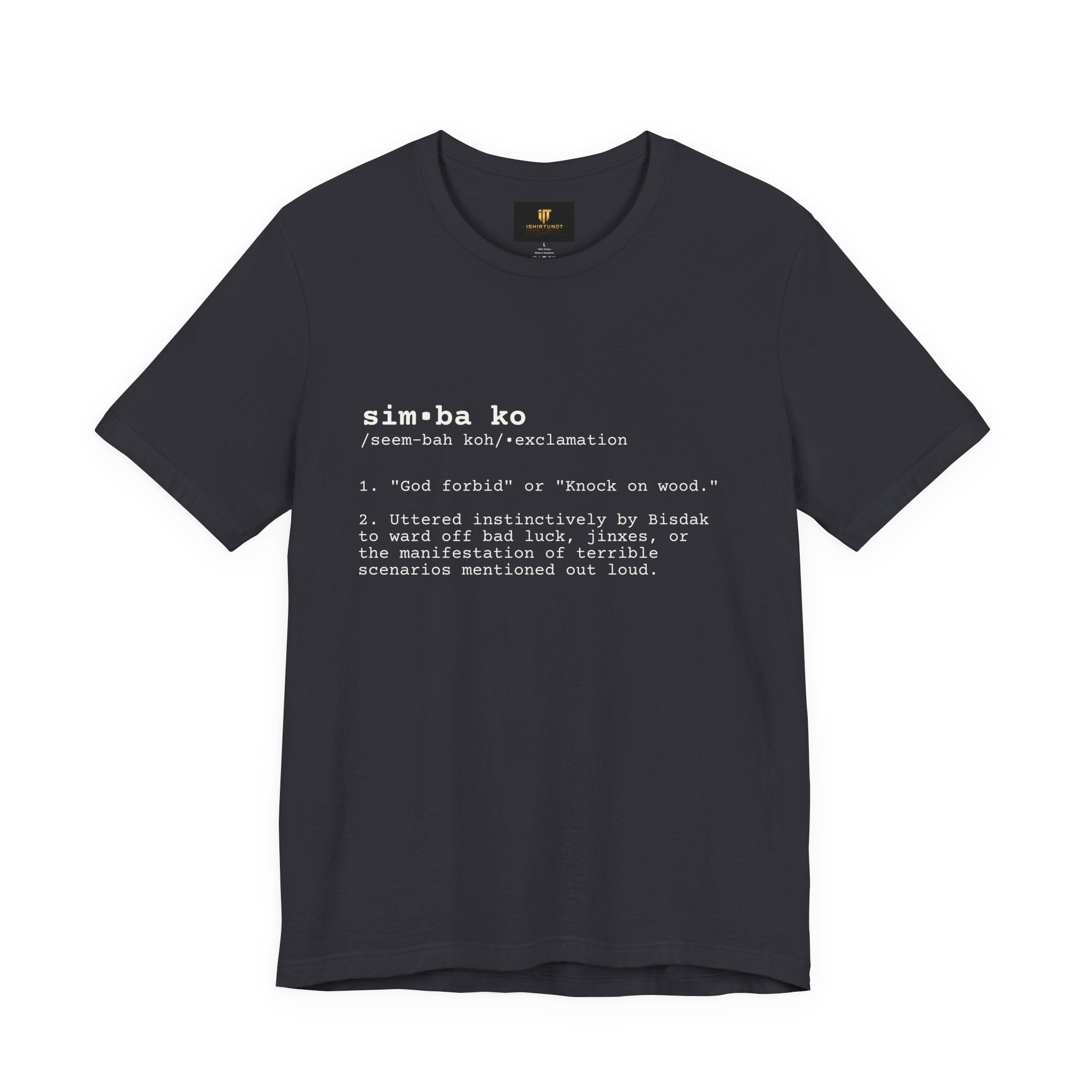 SIMBAKO Tee — For When Someone Says Something So Unlucky You Need Divine Intervention