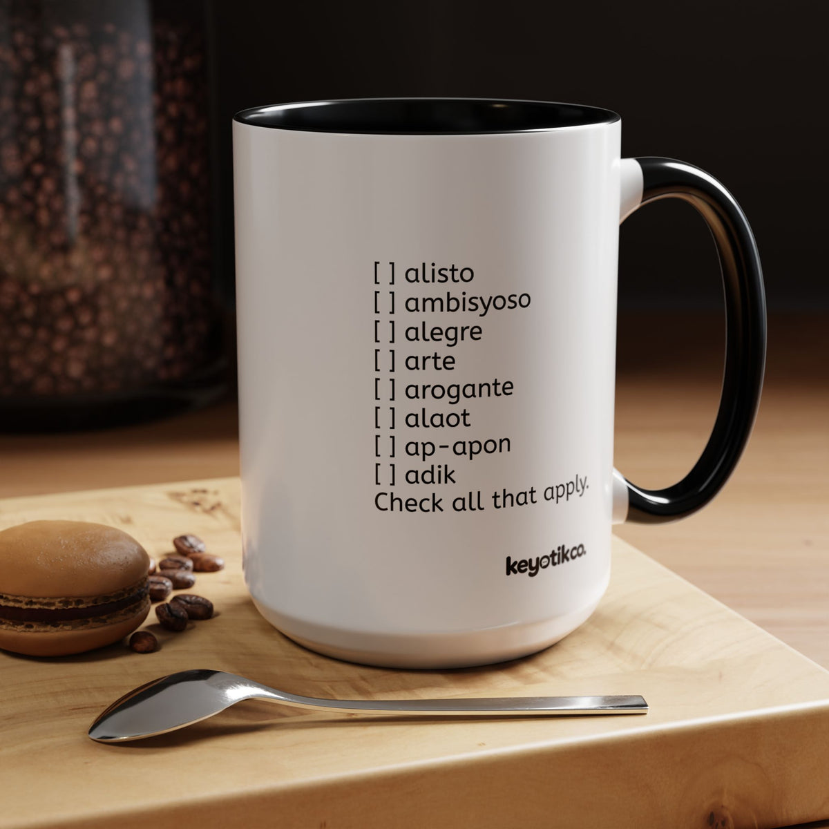 BisDak Initial Personality Trait Mug Letter A (11/15oz)