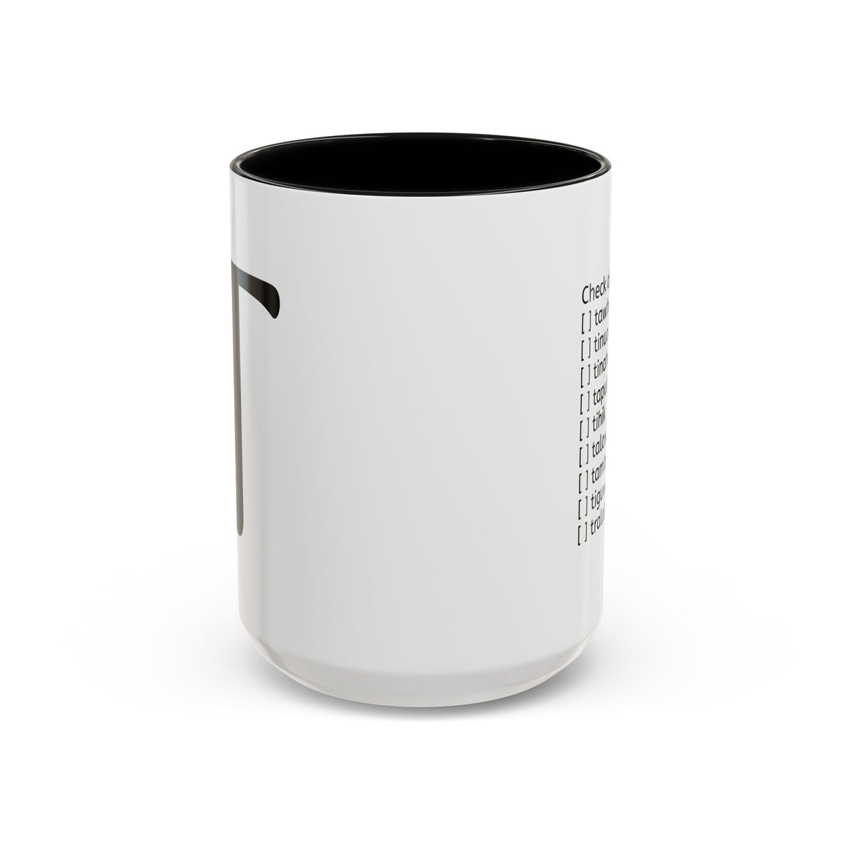 BisDak Initial Personality Trait Mug Letter T (11/15oz)