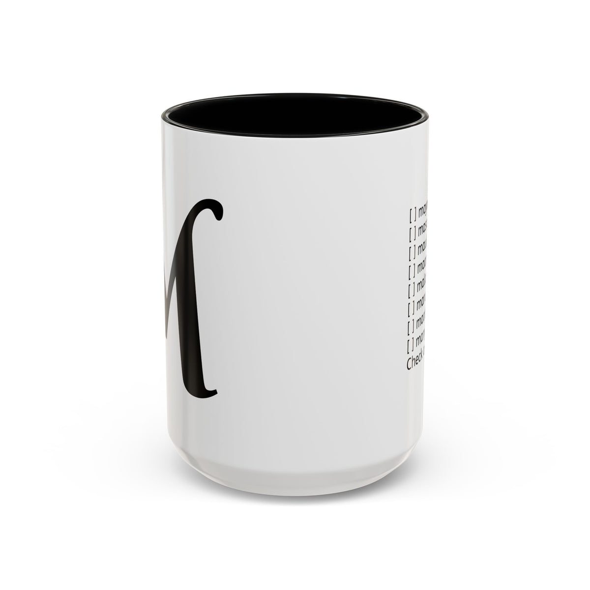 BisDak Initial Personality Trait Mug Letter M (11/15oz)