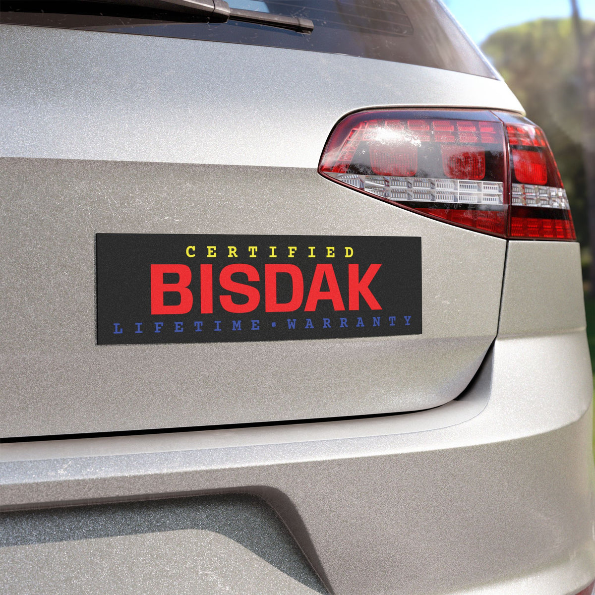 CERTIFIED BISDAK (Yellow Red Blue) – Lifetime Warranty Car Magnet
