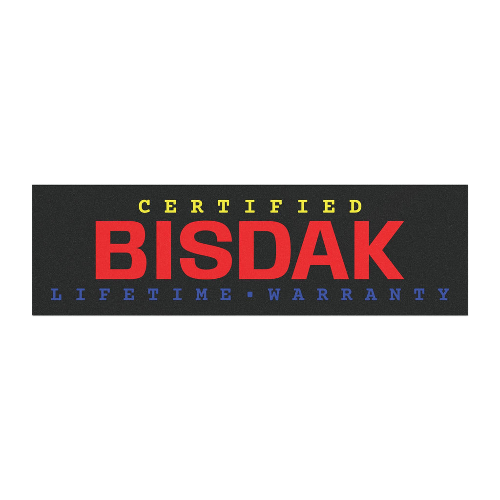 CERTIFIED BISDAK (Yellow Red Blue) – Lifetime Warranty Car Magnet