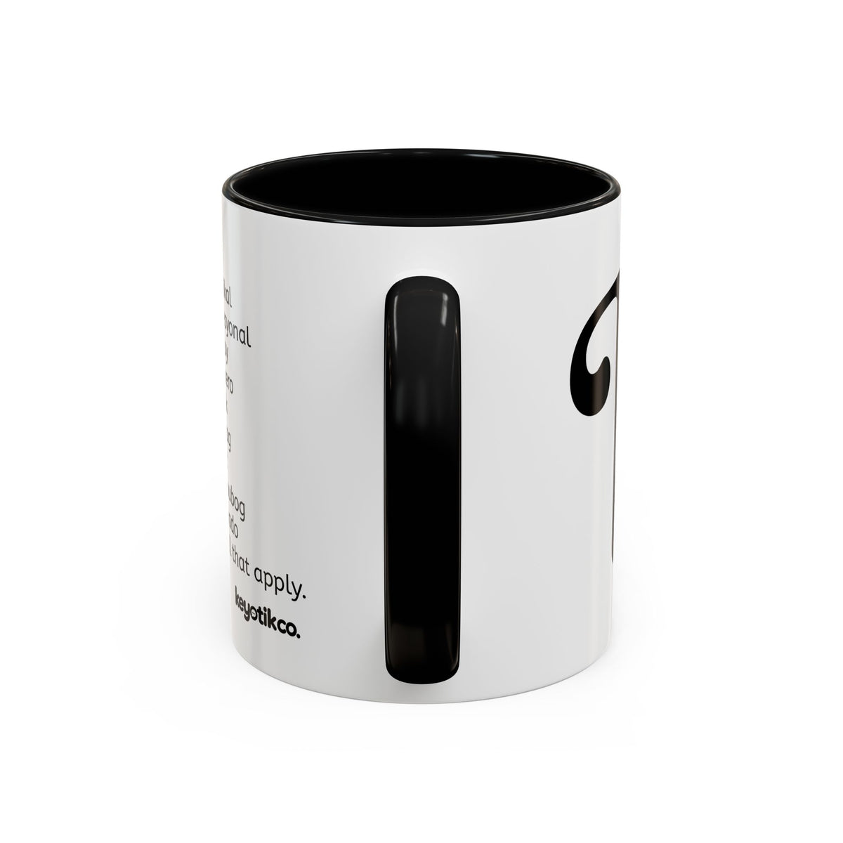 BisDak Initial Personality Trait Mug Letter P (11/15oz)