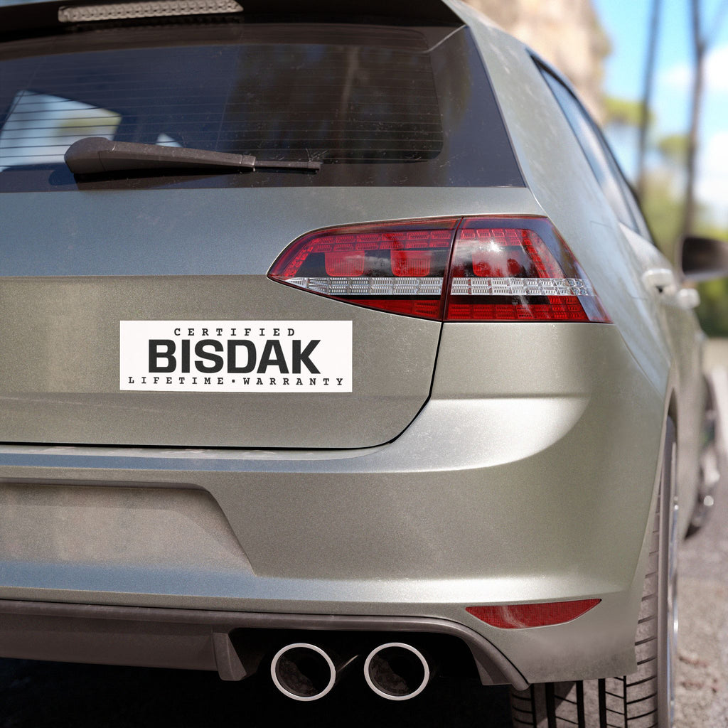 CERTIFIED BISDAK (White) – Lifetime Warranty Car Magnet
