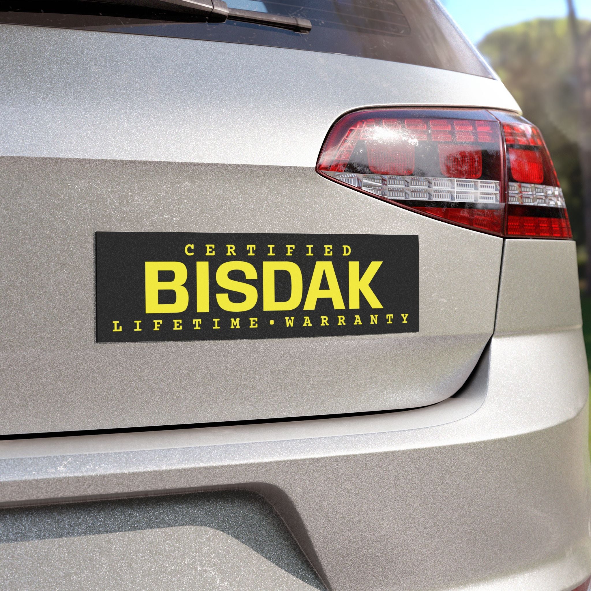 CERTIFIED BISDAK (Yellow) – Lifetime Warranty Car Magnet