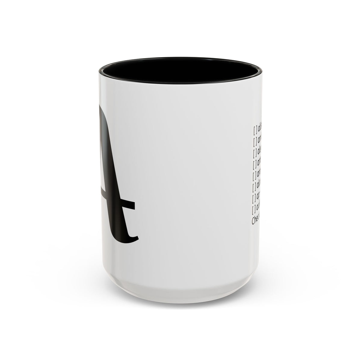 BisDak Initial Personality Trait Mug Letter A (11/15oz)