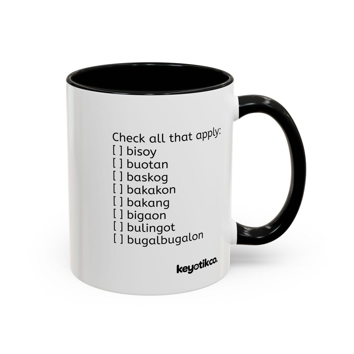 BisDak Initial Personality Trait Mug Letter B (11/15oz)