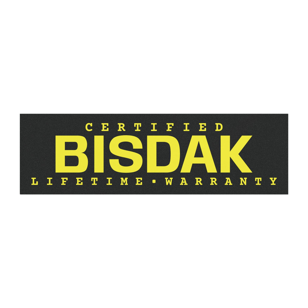 CERTIFIED BISDAK (Yellow) – Lifetime Warranty Car Magnet