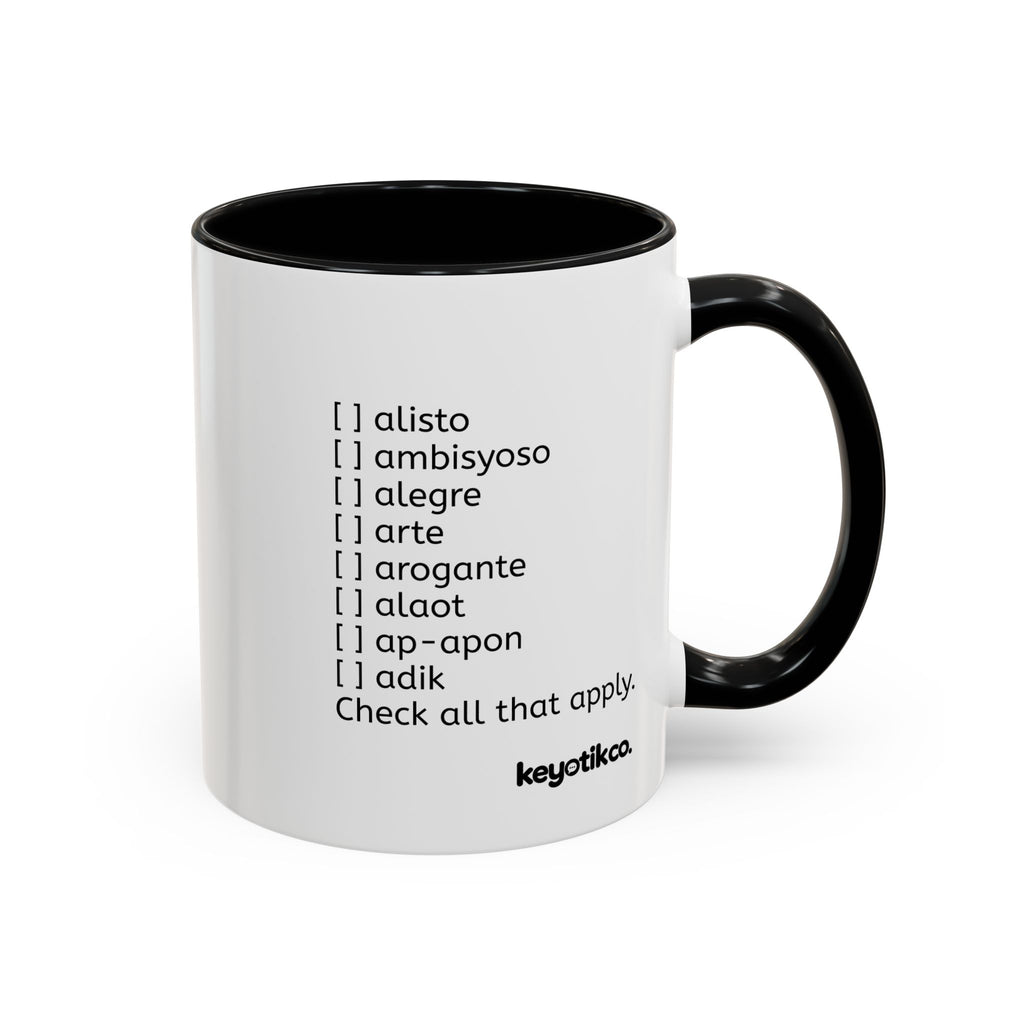 BisDak Initial Personality Trait Mug Letter A (11/15oz)