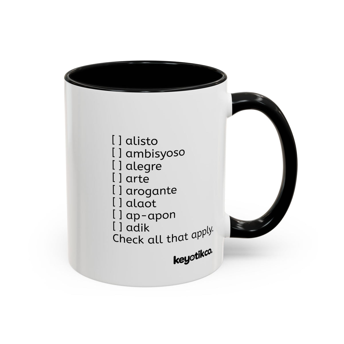 BisDak Initial Personality Trait Mug Letter A (11/15oz)
