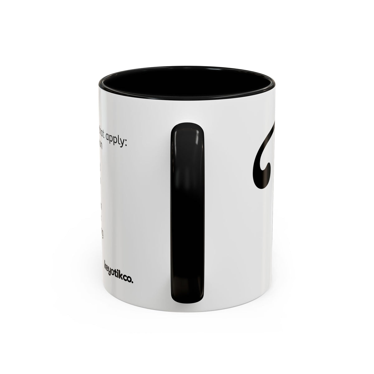 BisDak Initial Personality Trait Mug Letter T (11/15oz)