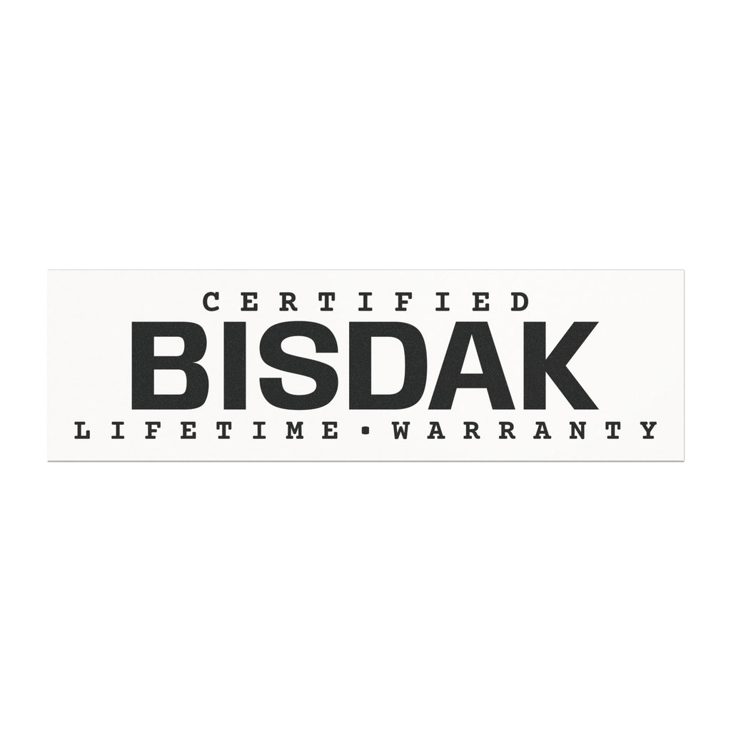 CERTIFIED BISDAK (White) – Lifetime Warranty Car Magnet