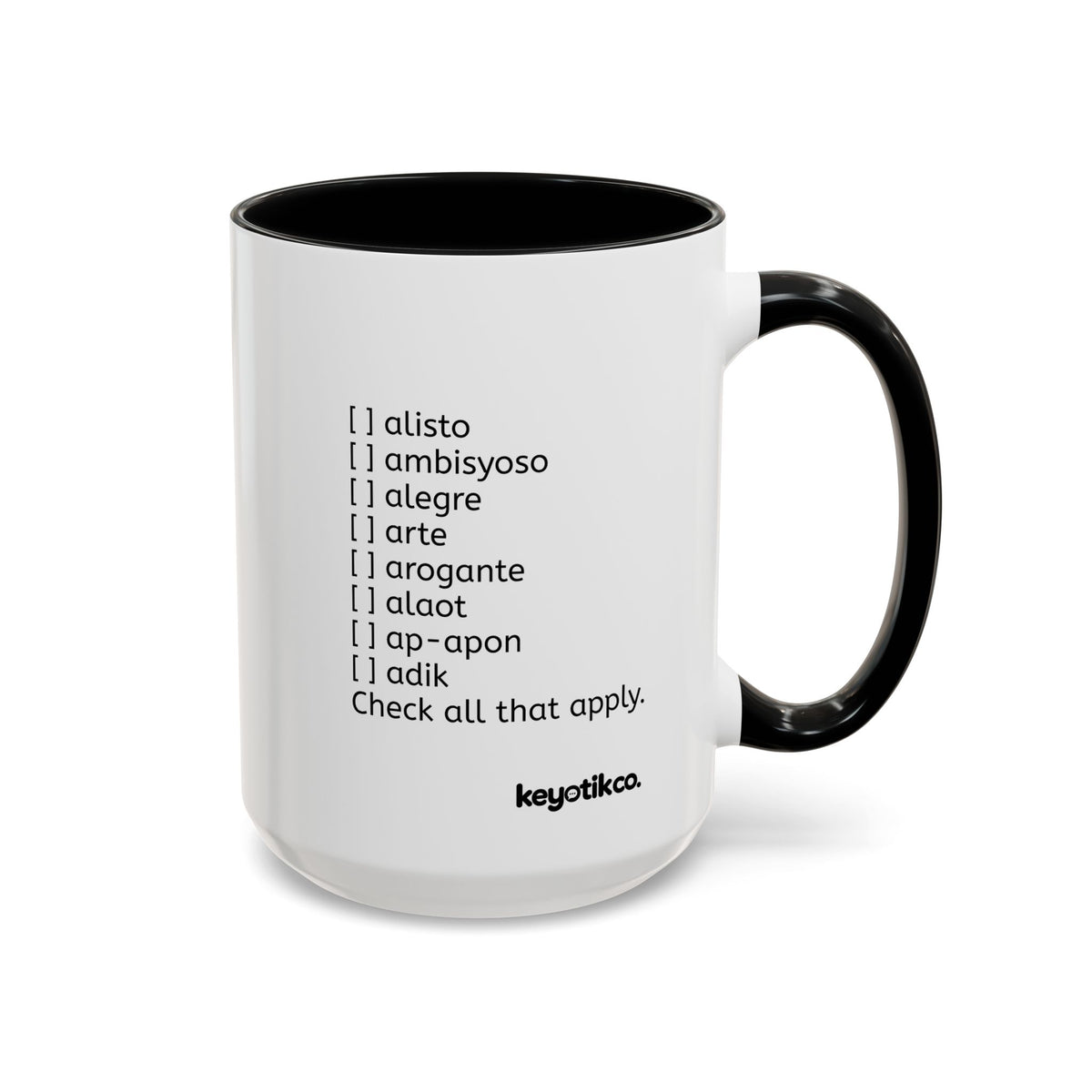 BisDak Initial Personality Trait Mug Letter A (11/15oz)